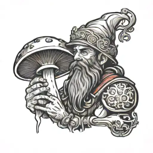 Irish Warrior Eating Magic Mushroom