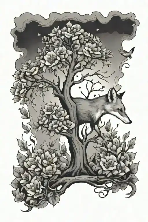 Fox Books Tree Flowers Birds