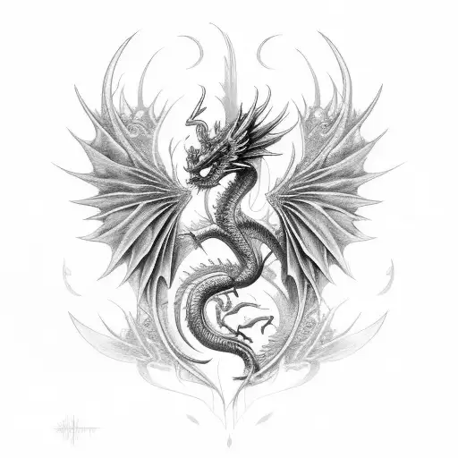 Feminine Dragon With Wings