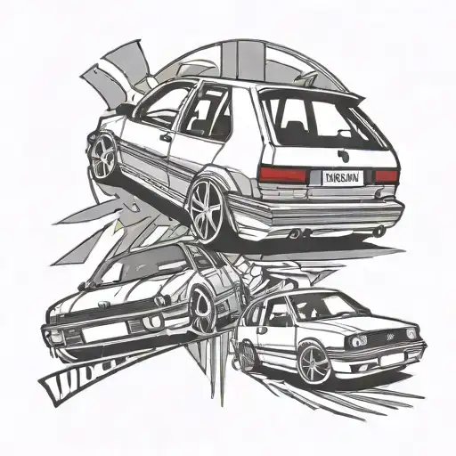 Vw Golf Mk3 Lowered Outline