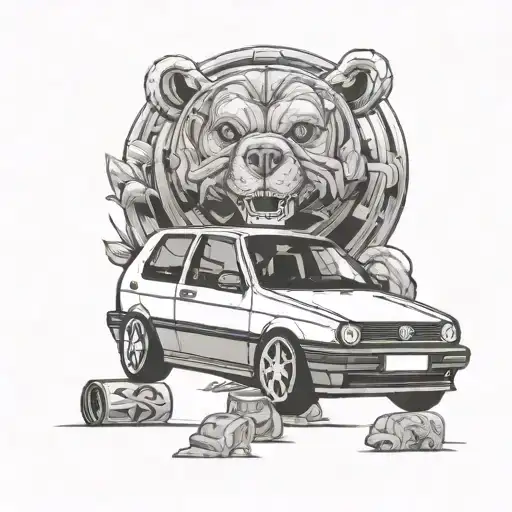 Vw Golf Mk3 Lowered In Vw Bear Rims Outline