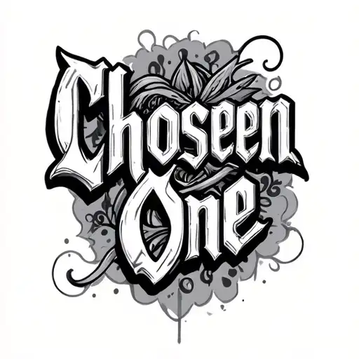 Chosen One In Old Ganster English Lettering Style