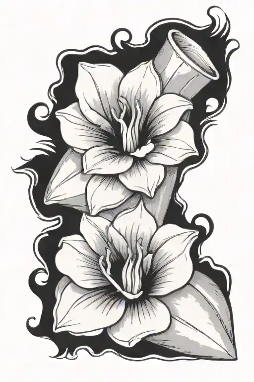 Narcissist Flowers On Traffic Cone