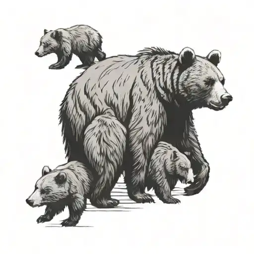 Daddy Bear & 4 Cubs
