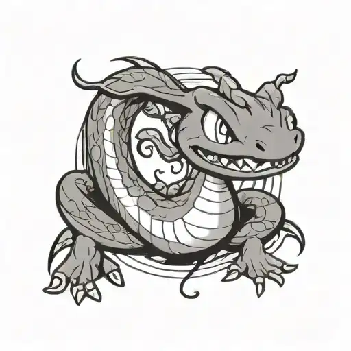 Pokemon Hisuian Goodra Doodle Cartoon