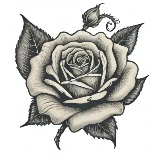 Rose Completely Open With I Love You Written On The Stem