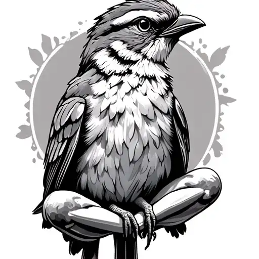 Bird Sitting Cross Legged