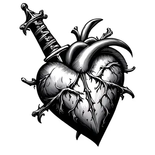 Heart With A Dagger In The Middle