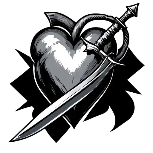 Heart With A Dagger In The Middle