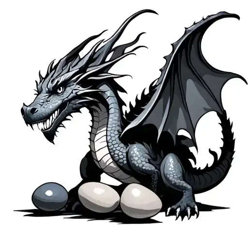 Dragon With Eggs