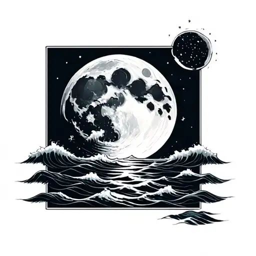 Moon And Sea