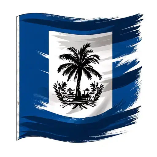 Honduras Flag With Palm Tree
