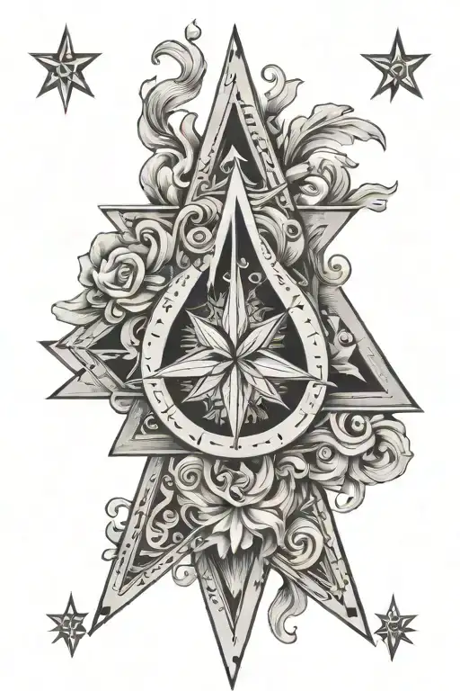 Wind Rose Inside A Triangle