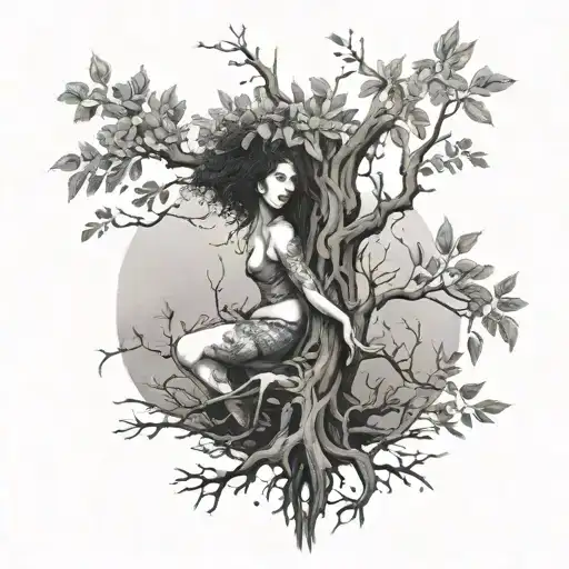 Women Growing From A Tree