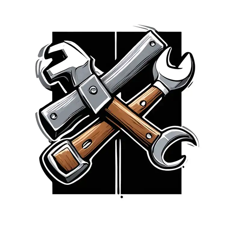 Hammer And Wrench Crossed