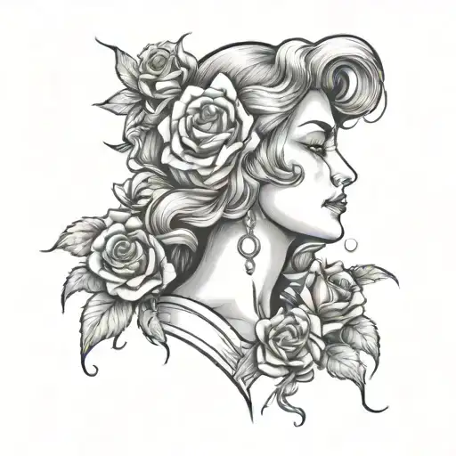 Gemini Rose Lady Head Profile
