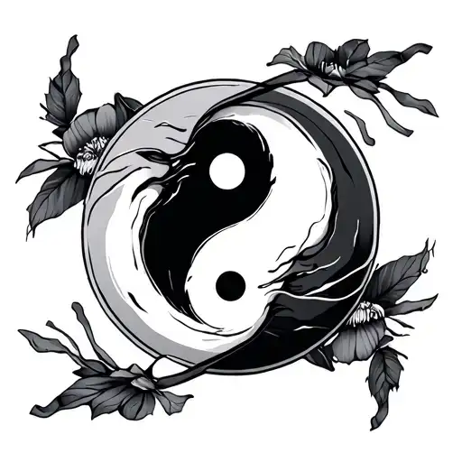 Yin Yang Symbol Torn