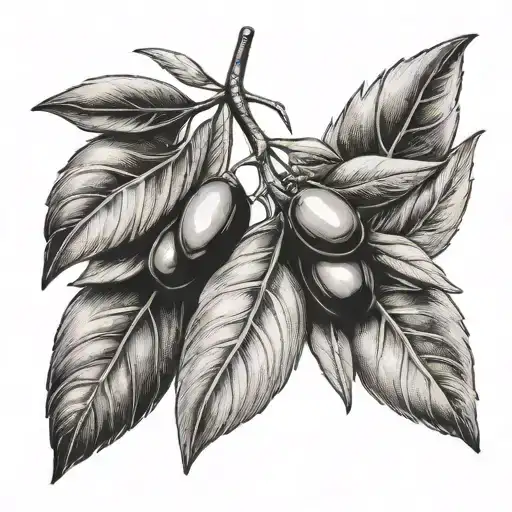 Olive Leaf And Olive Crown