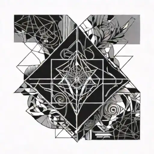 Geometry Tattoo In One Line