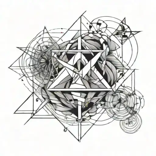 Geometry Tattoo In One Line Tattoo Band