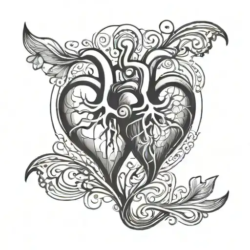 2 Hearts Connected By A Line That Represents A Heart Beat