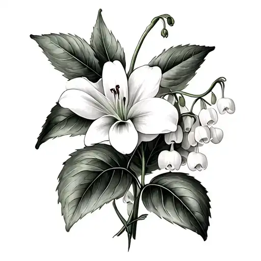 Lily Of Valley And Hawthorn