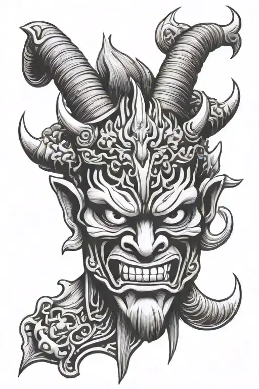 Dagger Japanese Oni Mask