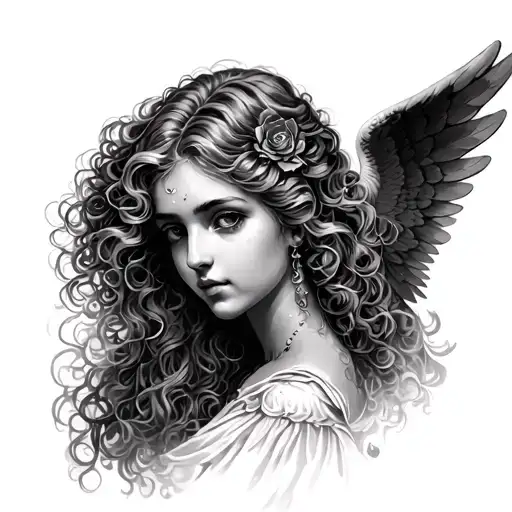 Curly Female Angel