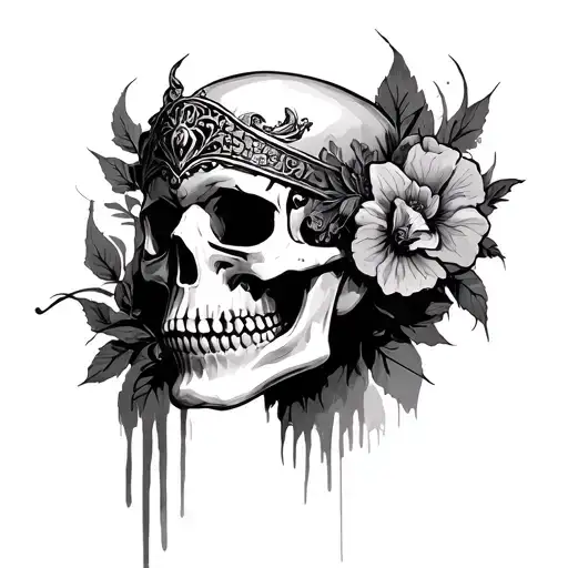 Skull With Venetian Mask