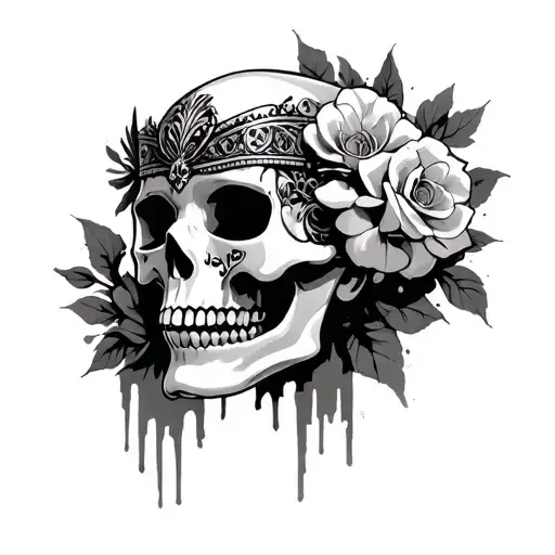 Skull With Venetian Mask