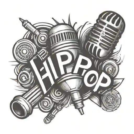 A Microphone Shaped Like The Word Hip Hop