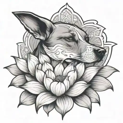 Lotus And Dog
