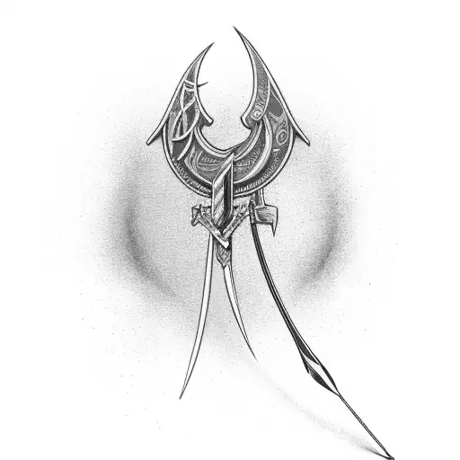 Apollo's Bow And Arrow Wrapped In Grapevine