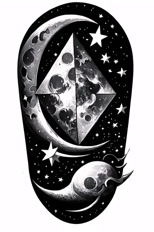 Triangle Moon Stars Patterns