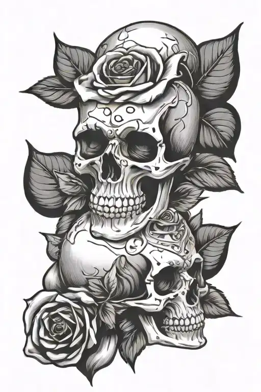 Skull And Rose