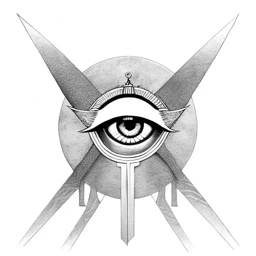 Ankh Symbol With Eye Of Horus
