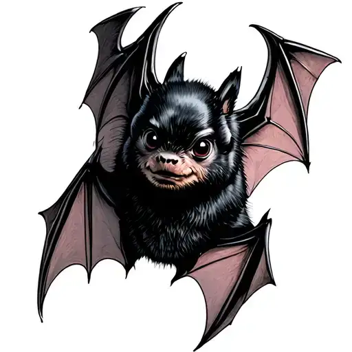 Small Bat Flying