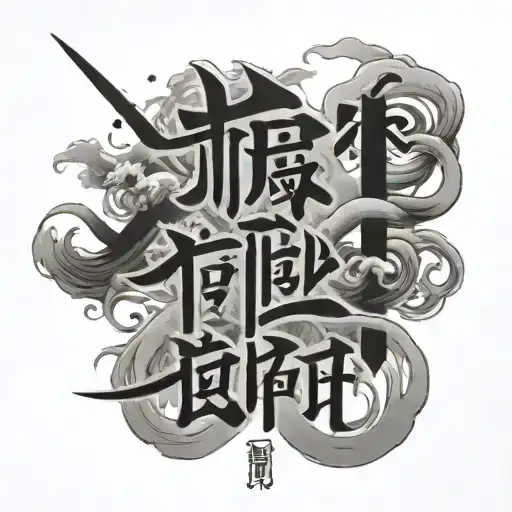 Move Forward In Chinese Calligraphy Style