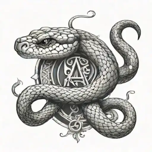 Snake In The Shape Of The Letter A To The Second Degree