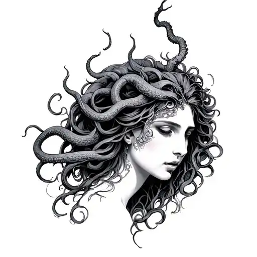 Lilith And Medusa Intertwined