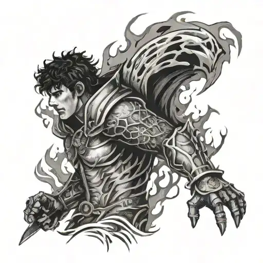 Berserk Guts Flames