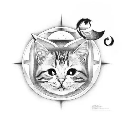 Cat Hourglass Yin Yang