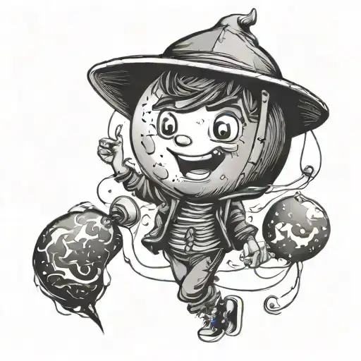 Jack Holding A Moon Shaped Balloon