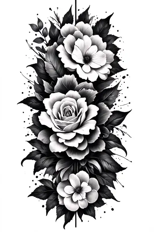 Background Between A Vertical Tattoo And A Horizontal