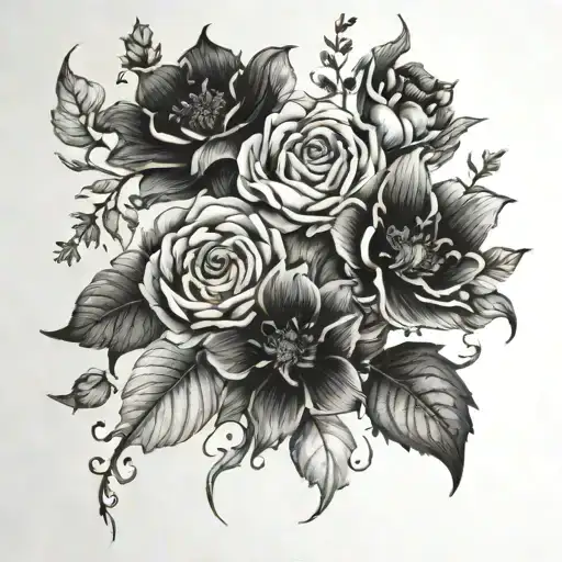 Dark Flowers Growing