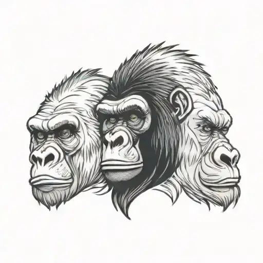 Gorilla And Wolf Mixed Beast Face