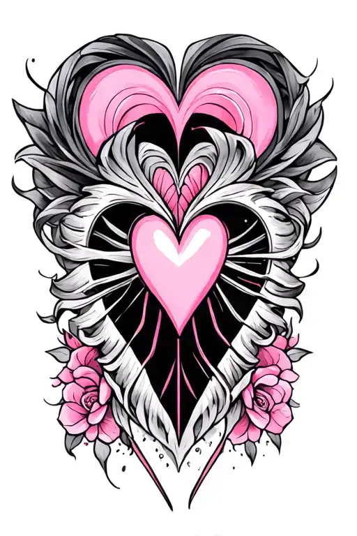 Delta With A Pink Heart Shape