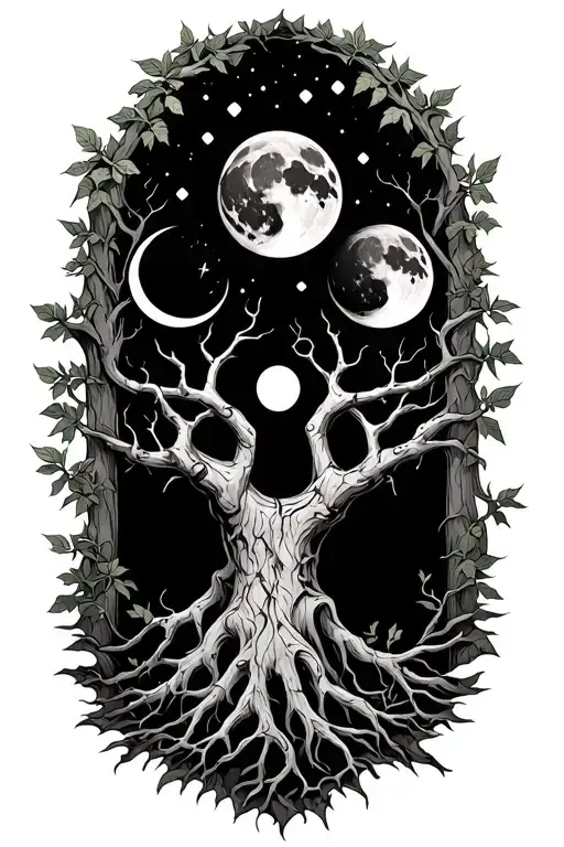Poison Tree No Leafs And Moon Phases