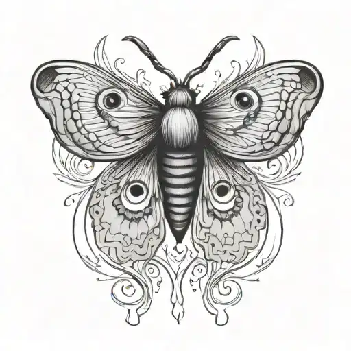Moth Tattoo Design