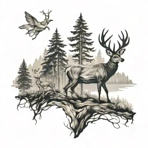 Deer Forest Nature